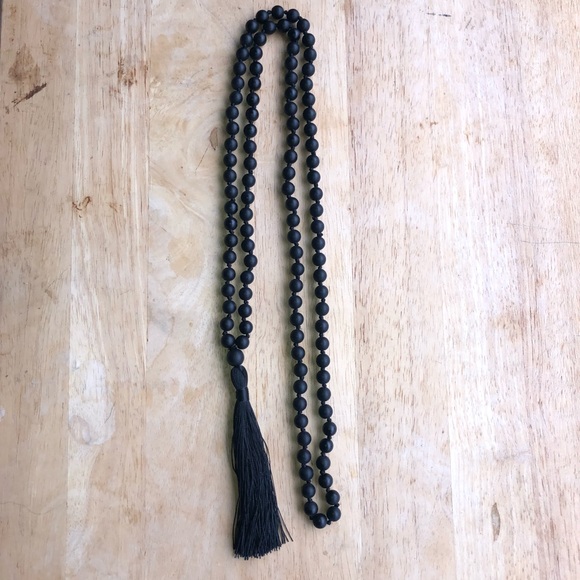 ⭐️NEW⭐️ Matte Black Onyx Mala Necklace 📿 - Picture 2 of 5